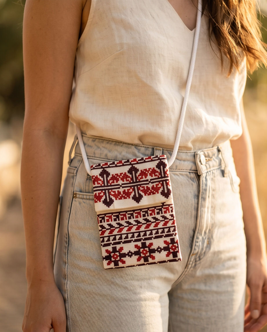 Hand-Embroidered Crossbody Pouch 2