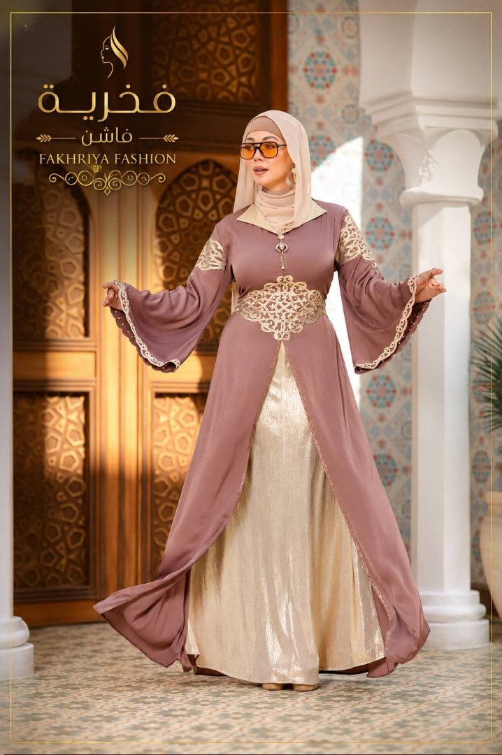 Fakhriya Fashion Abaya with Gold Embroidery