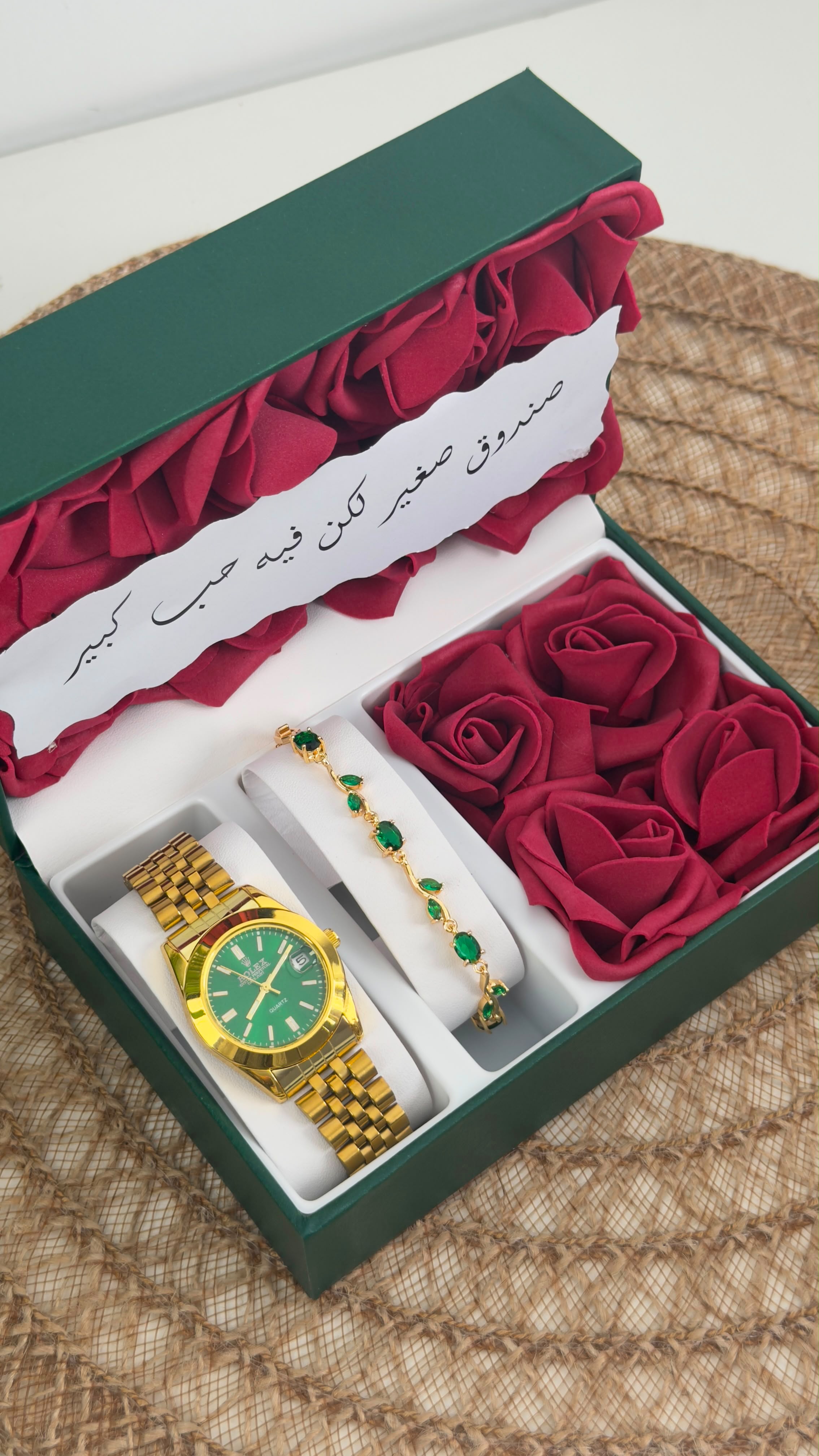 Gift Set: Watch and Bracelet with Rose Box