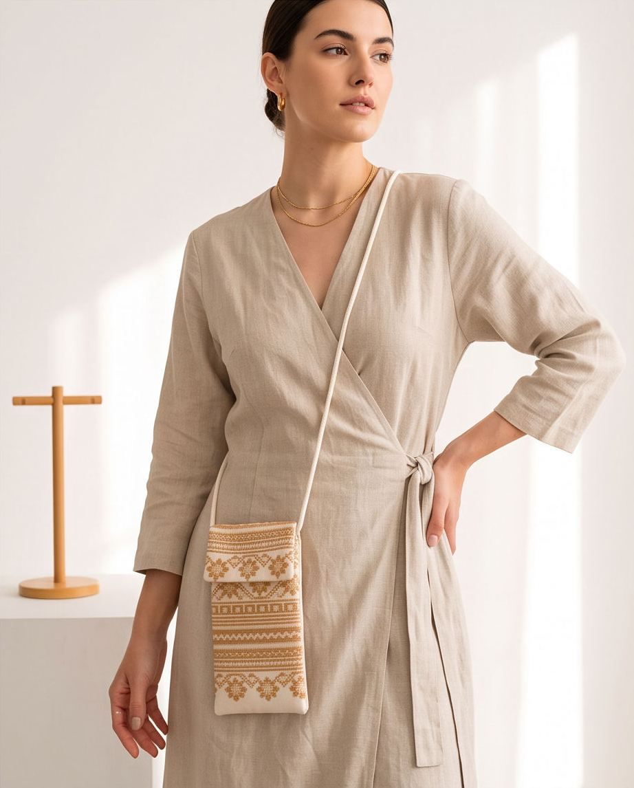 Embroidered Crossbody Phone Pouch 3