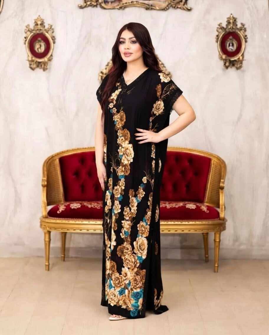 Women's Floral Print Kaftan Dress