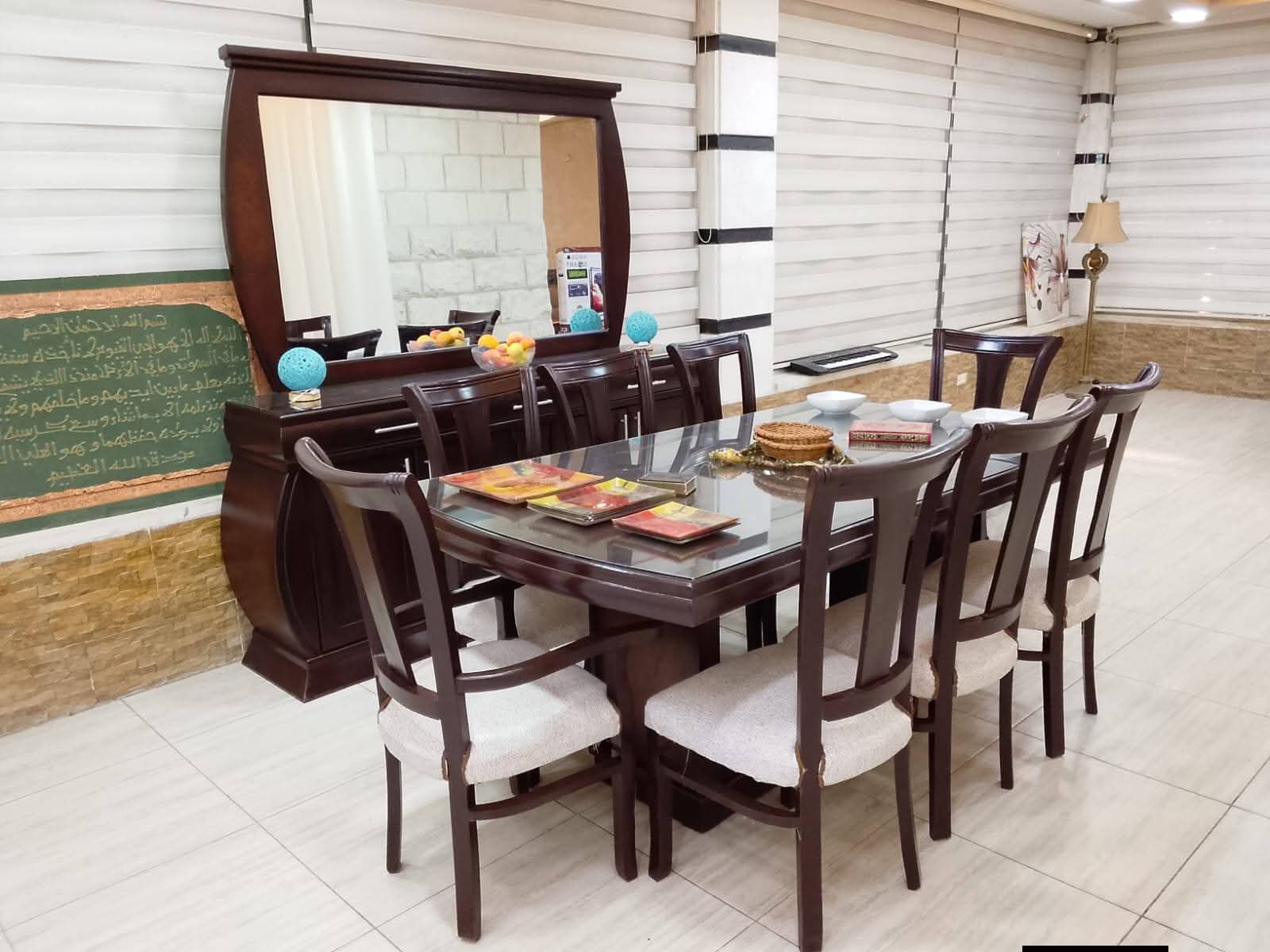 Dining Room Set with Mirror and Buffet