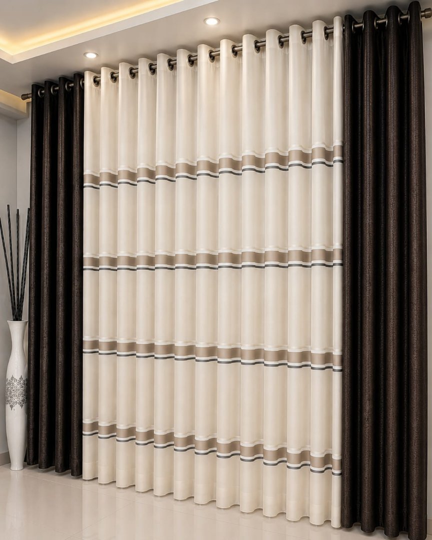 Modern Striped Blackout Curtains