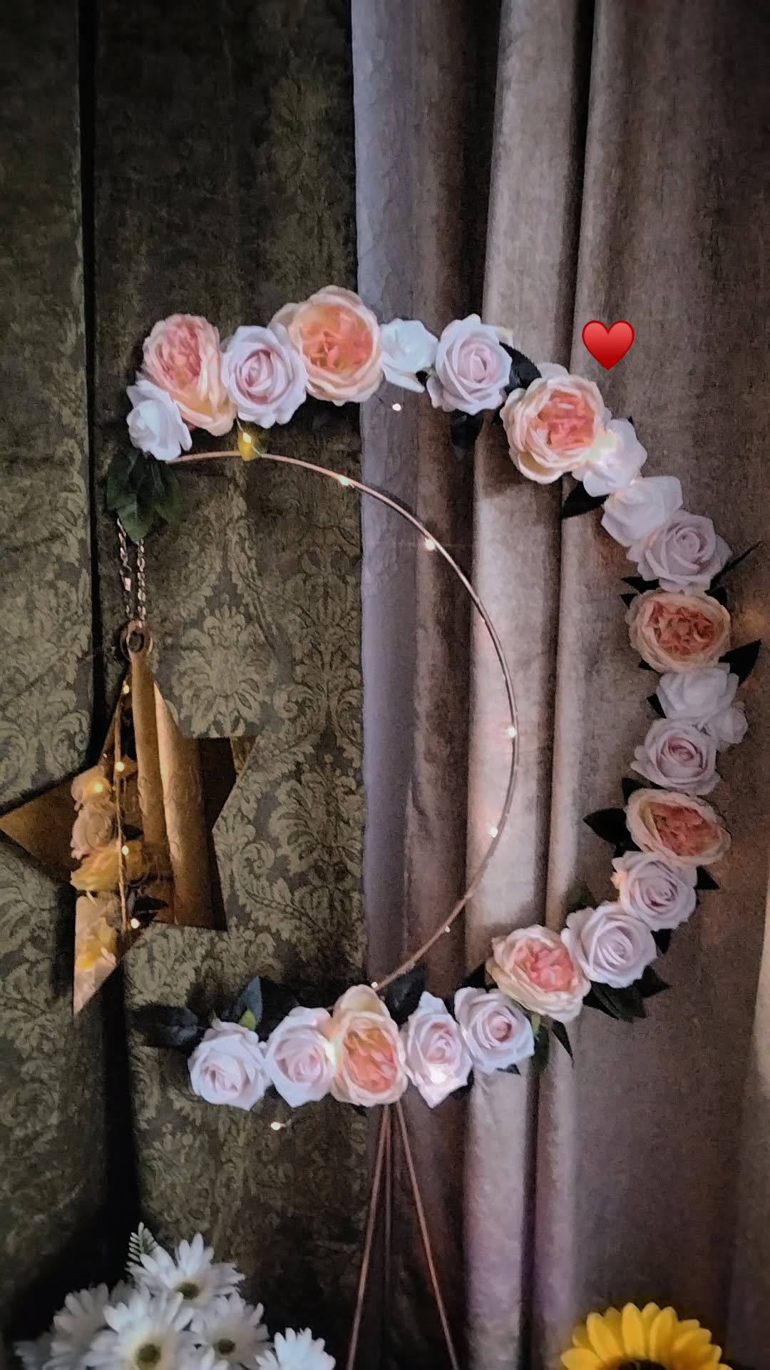 Floral Hoop with Lights