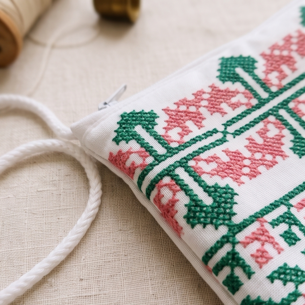 Embroidered Fabric Pouch 3