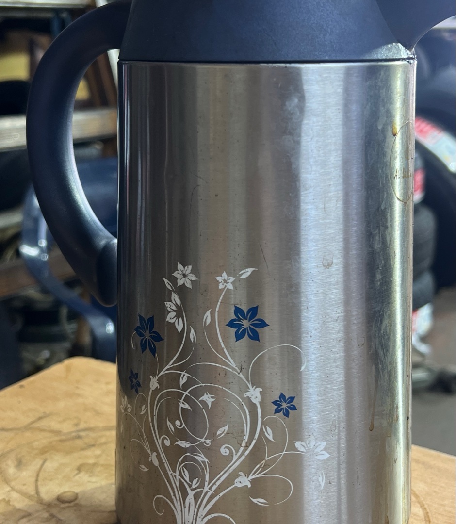 Stainless Steel Thermal Carafe with Floral Design 2