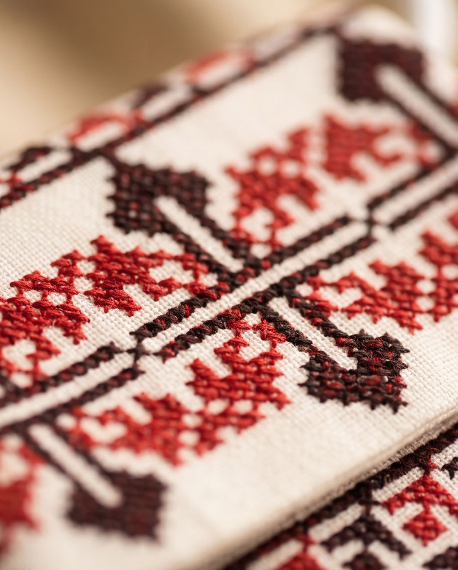 Hand-Embroidered Crossbody Pouch