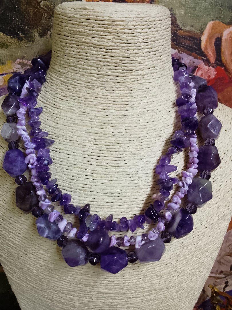 Amethyst Beaded Necklace