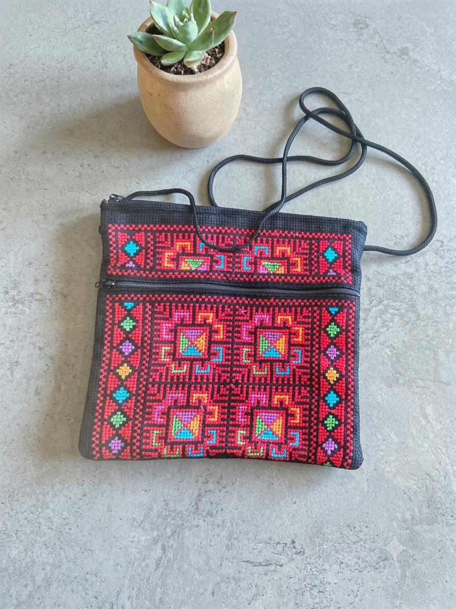 Embroidered Crossbody Bag