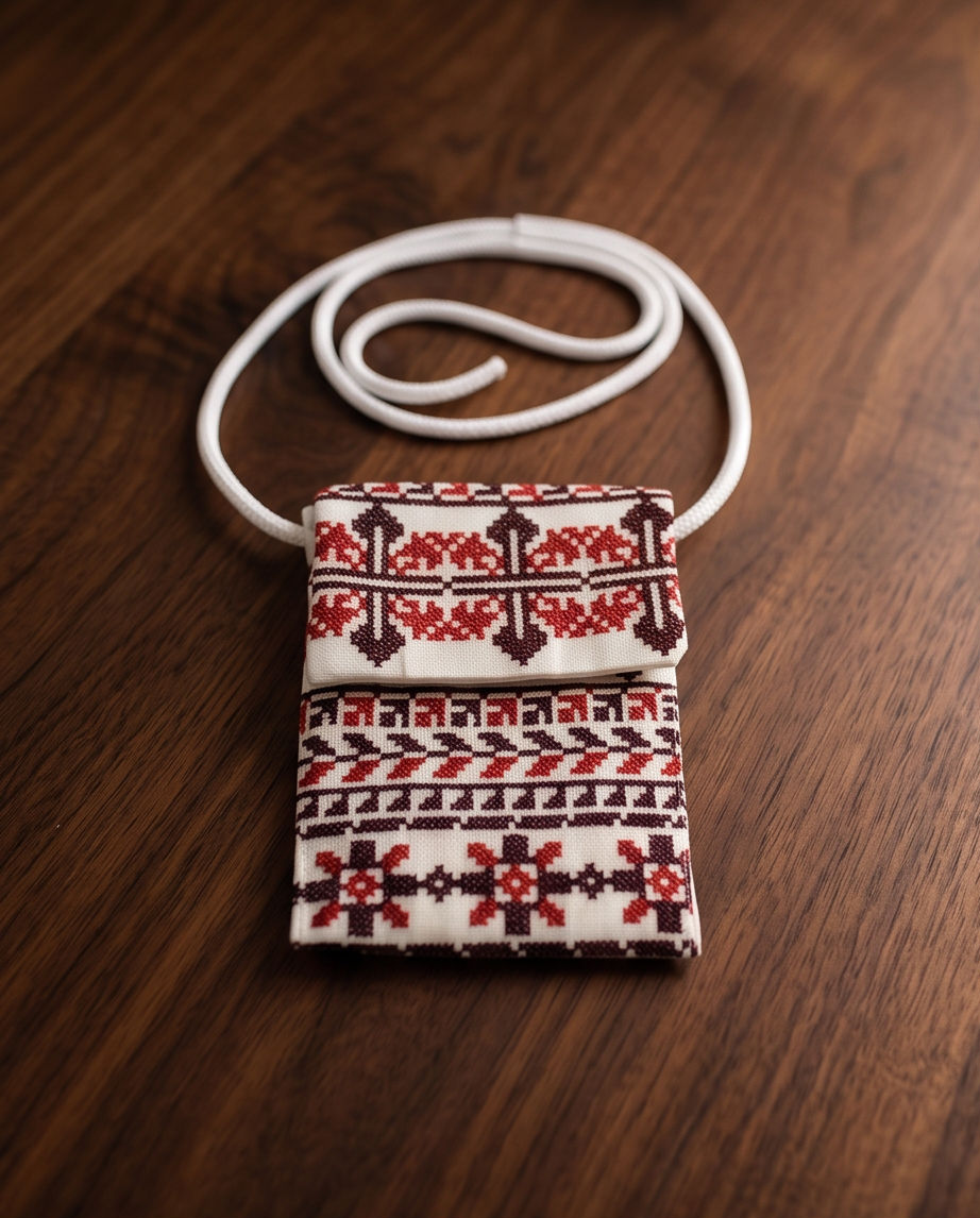 Hand-Embroidered Crossbody Pouch 3