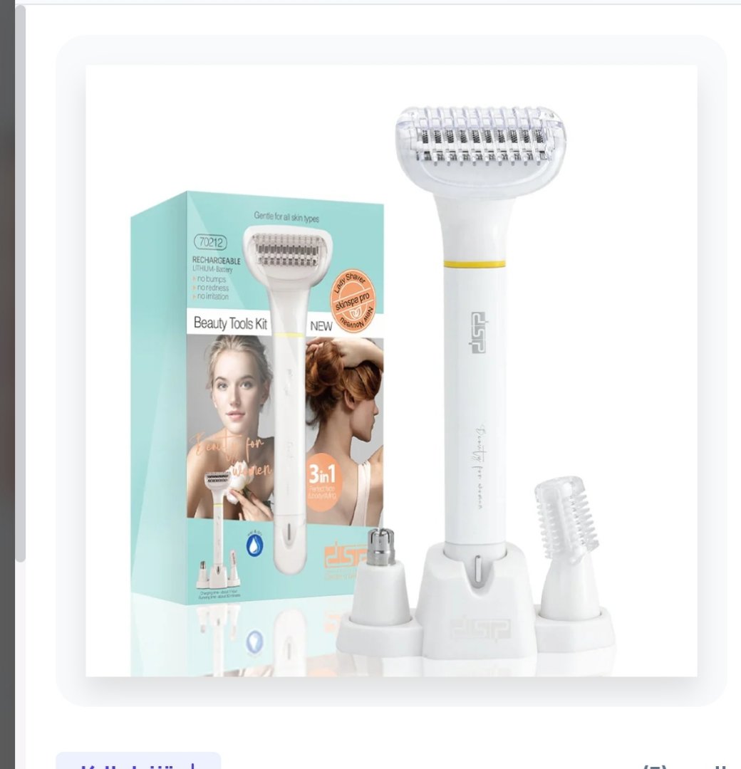 3-in-1 Rechargeable Lady Shaver Beauty Tools Kit