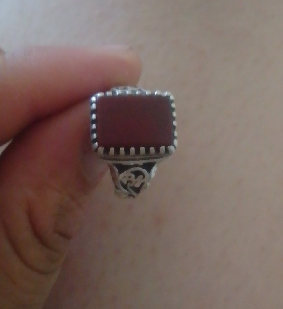 Silver Ring with Red Stone 2