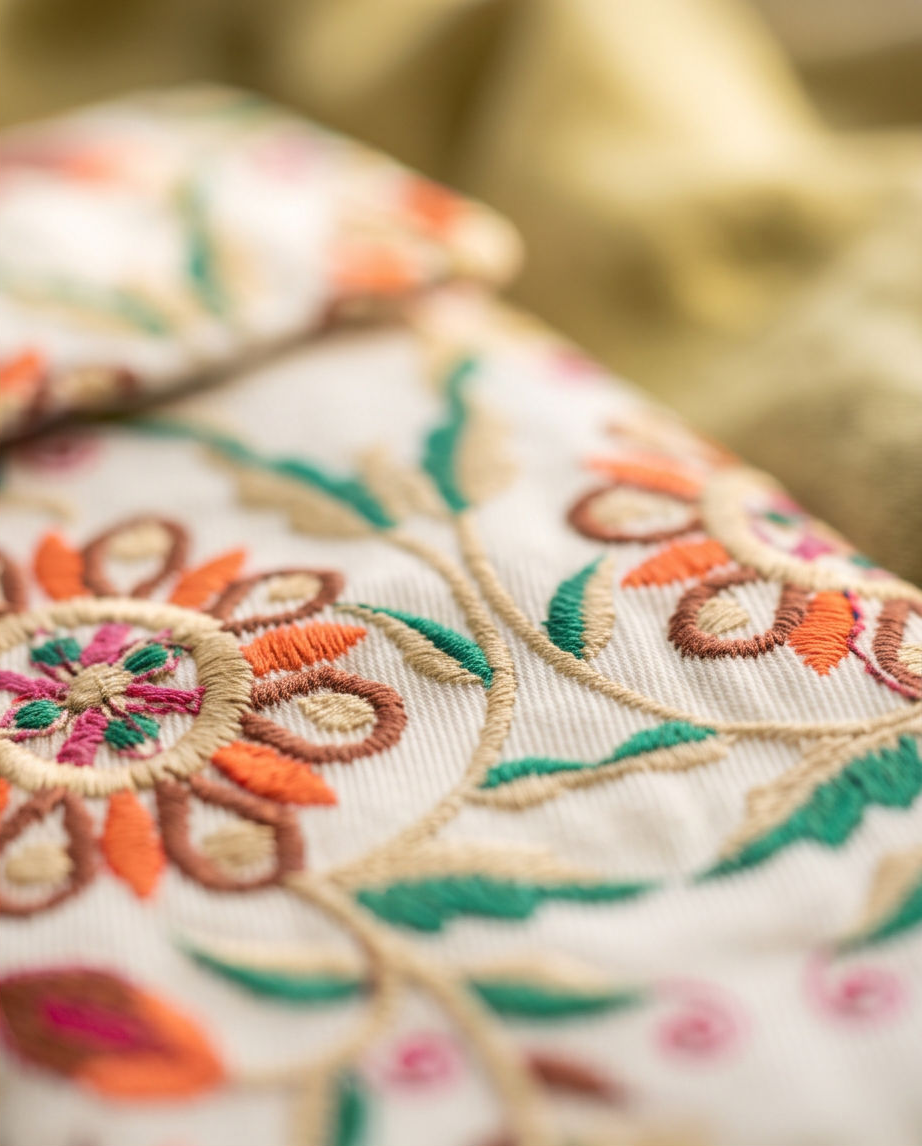 Embroidered Floral Crossbody Phone Pouch