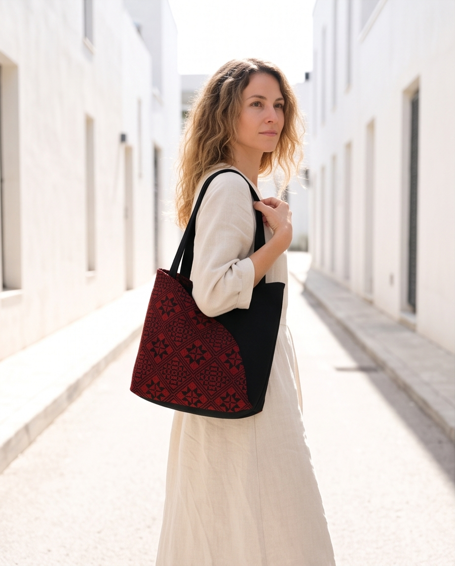 Hand-Embroidered Handbag